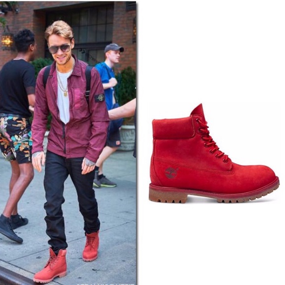 red timberland boots